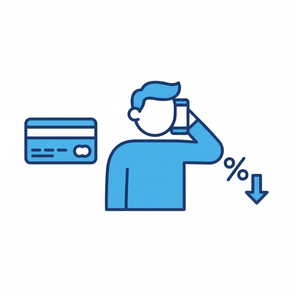 handshake between person and bank representative with percentage going down